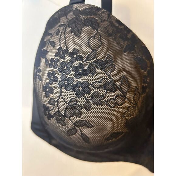 Curvy couture convertible strapless bra 40G rn#137672 black lace 5 hooks bra new - Picture 2 of 5